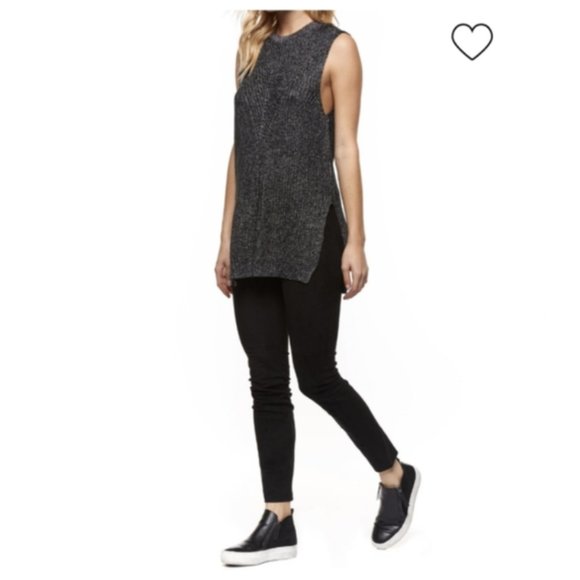Dex Black Metallic Sleeveless Sweater - Picture 3 of 6